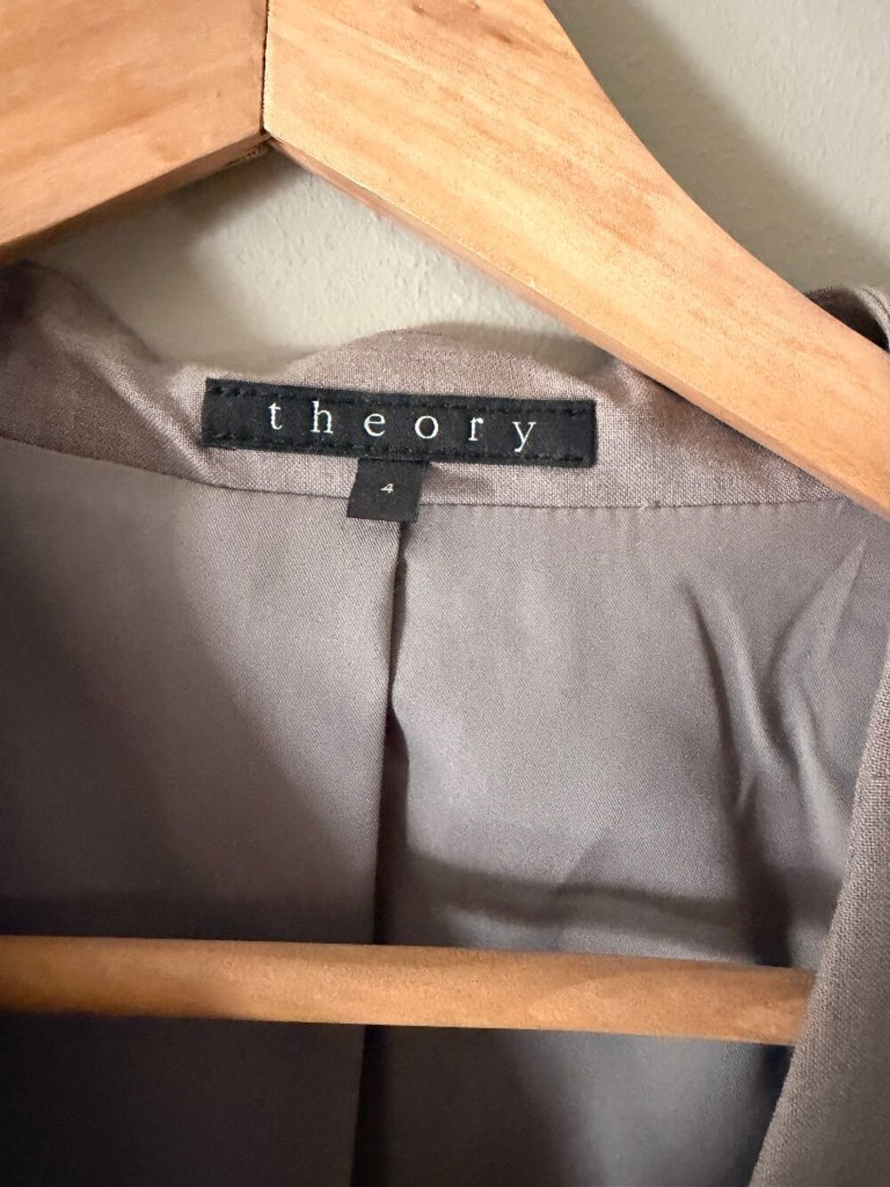 Theory Grey Blouse Sz 4